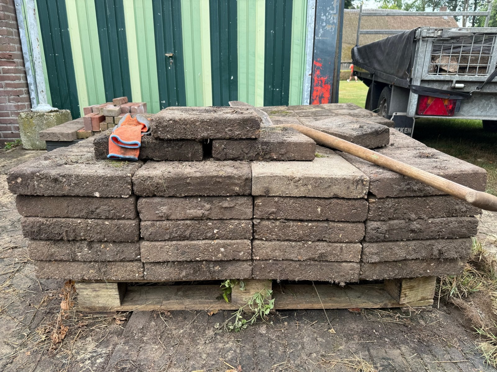 Dikke terrastegels 30x30 cm - ca. 35 m², Tuin en Terras, Ophalen, Gebruikt, 10 m² of meer, Beton