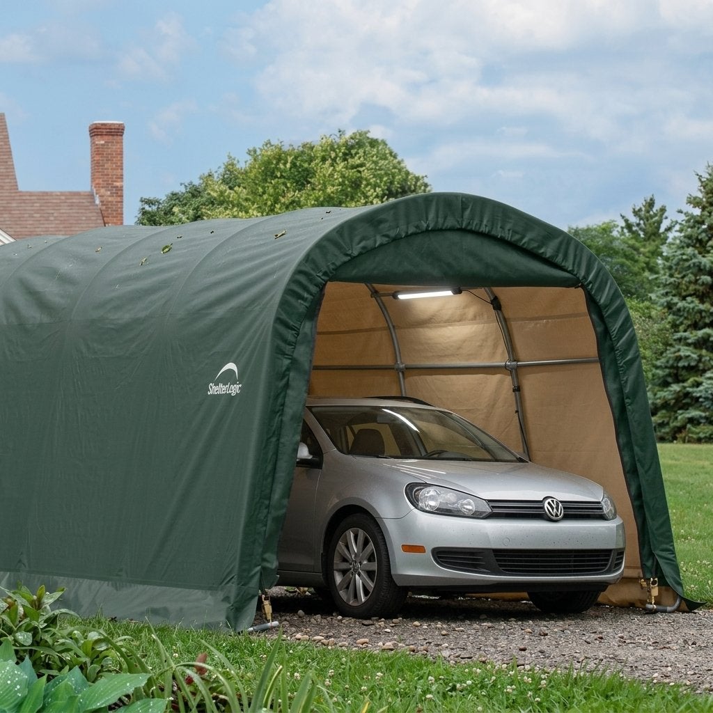 ShelterLogic Garagetent – 34,6 m – Groen – Waterdicht, Auto diversen, Verzenden
