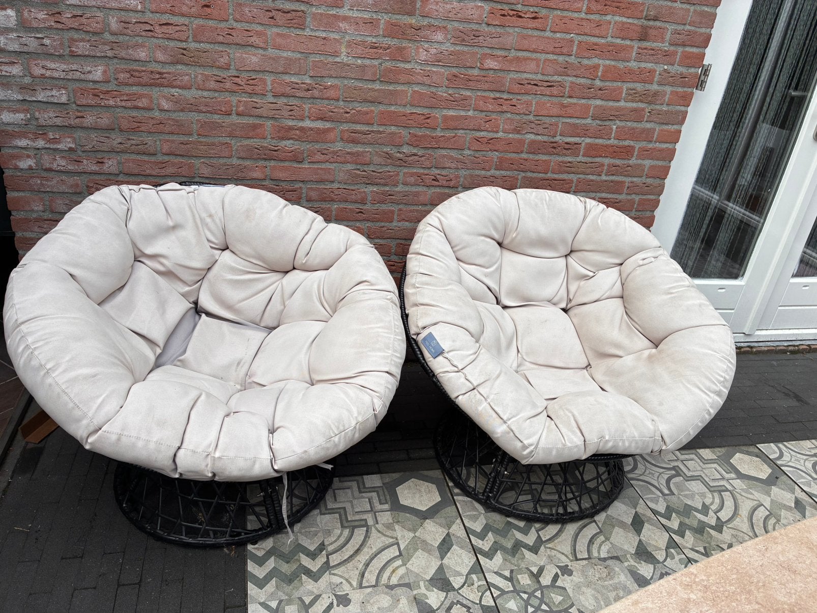 Feelhome loungestoelen 2 stuks, Gebruikt, Loungeset, Wicker, Stoel