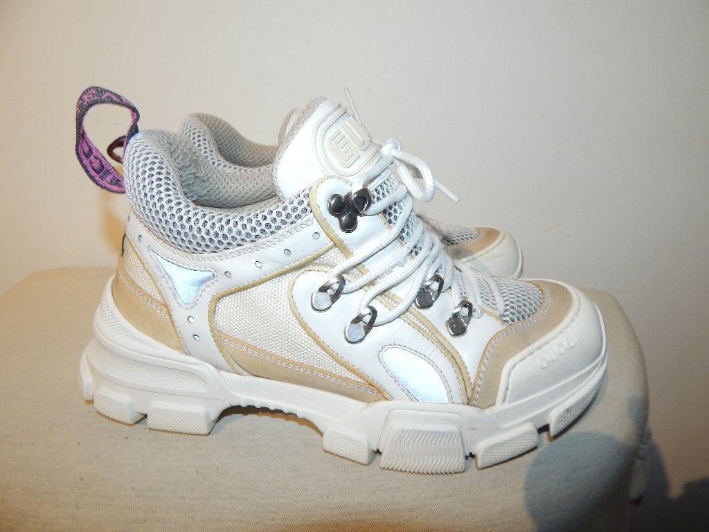 Gucci stoere sneakers veters robuste groffe sneaker wit 37