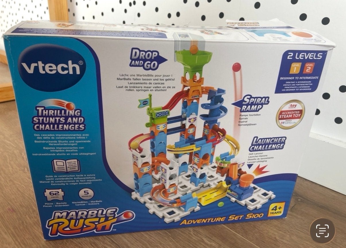 VTech Marble Rush Adventure Set S100 Knikkerbaan, Ophalen of Verzenden, Zo goed als nieuw, 4 tot 6 jaar