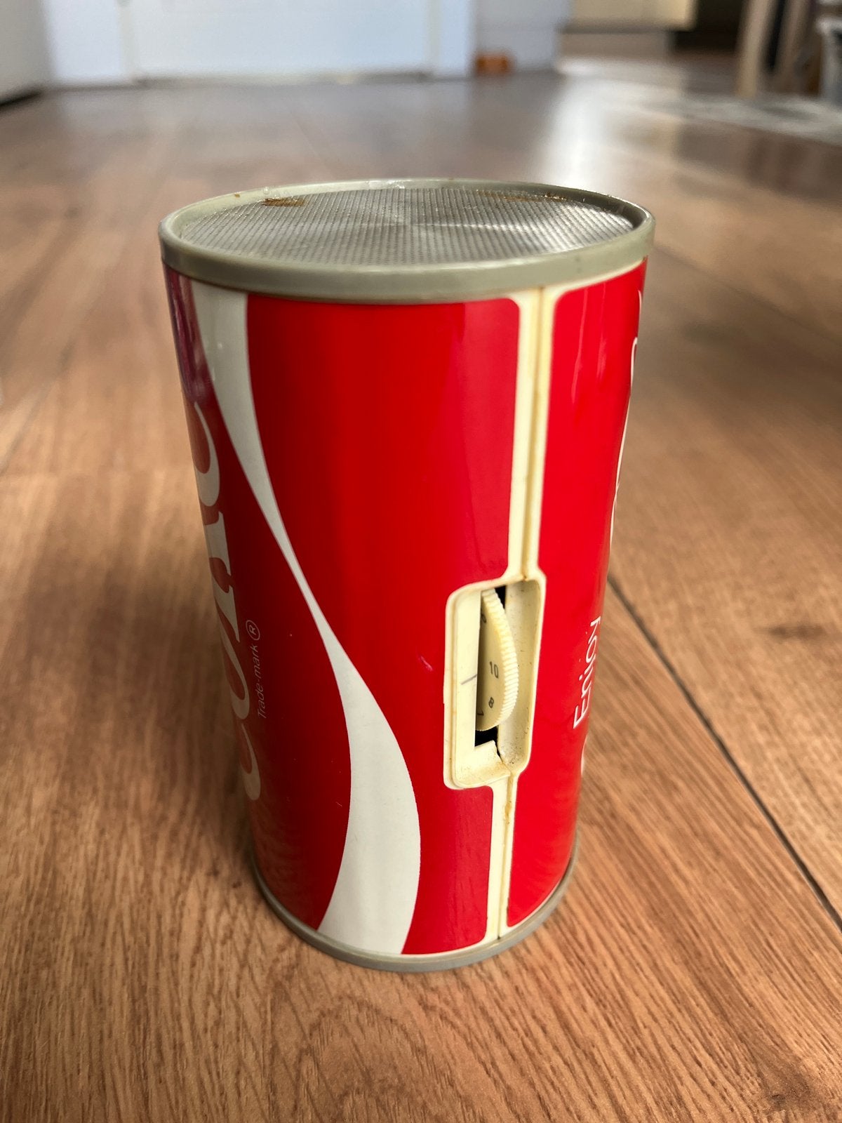 Vintage Coca-Cola blik radio - Werkt op batterijen, Ophalen of Verzenden, Gebruikt, Radio