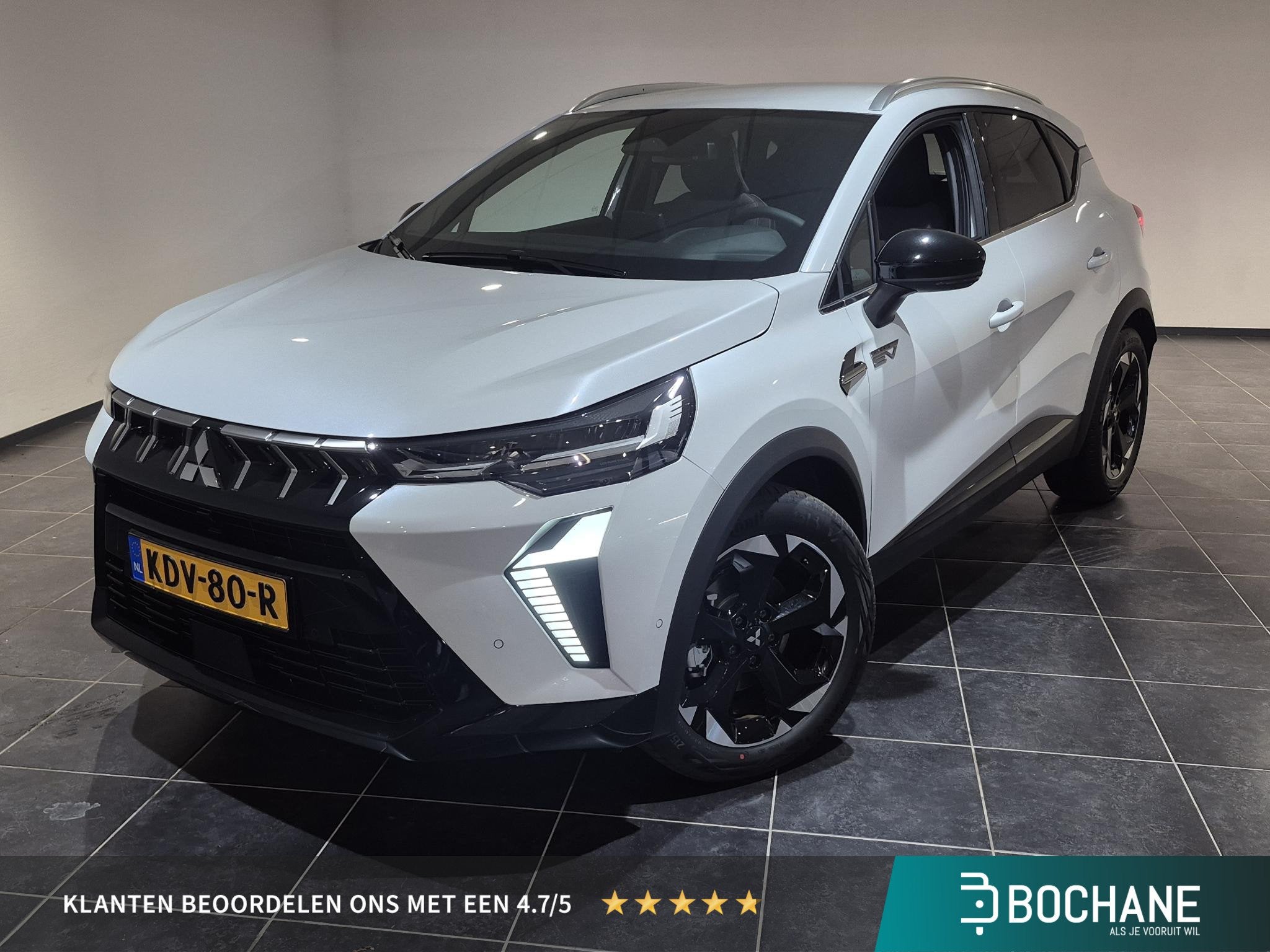 Mitsubishi ASX 1.8 HEV AT Intense+ | DEMO | achteruirijcamer, Auto's, Euro 6, 4 cilinders, Leder en Stof, Wit