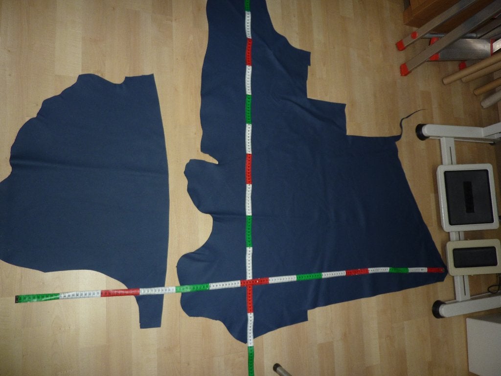 Middenblauw soepel echt leer rundleer, Hobby en Vrije tijd, Stoffen en Lappen, Blauw, Leer of Kunstleer, Nieuw, Ophalen of Verzenden
