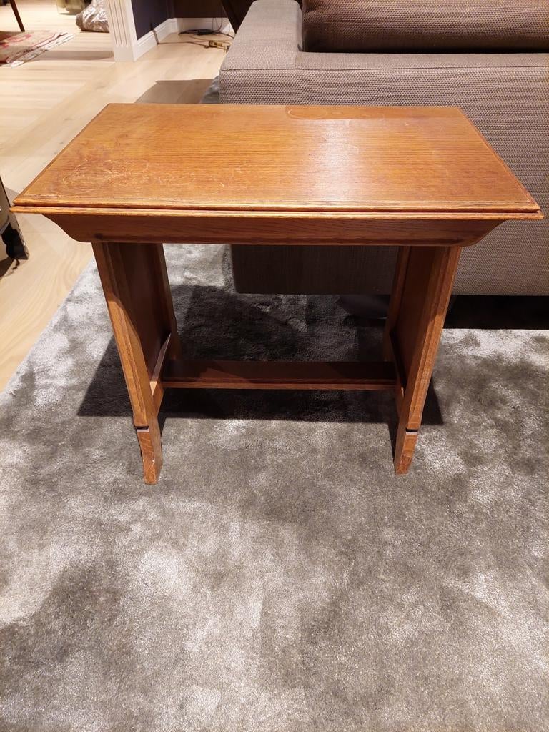 Vintage eiken bijzettafel, Ophalen of Verzenden