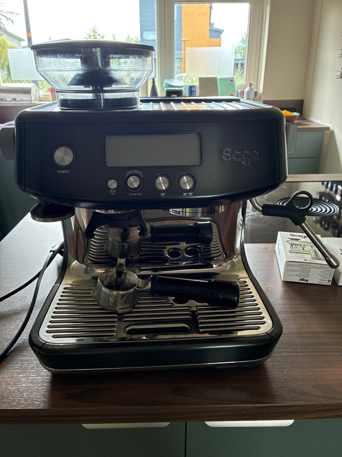 Sage Barista Pro Espressomachine, Witgoed en Apparatuur, Koffiezetapparaten, Zo goed als nieuw, Koffiebonen, Espresso apparaat