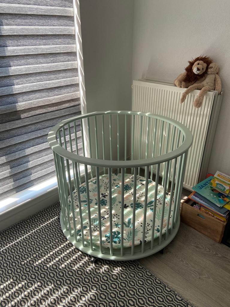 Ronde Bopita box- mintgroen, Kinderen en Baby's, Boxen, Ophalen, Gebruikt, Rond, Wieltjes