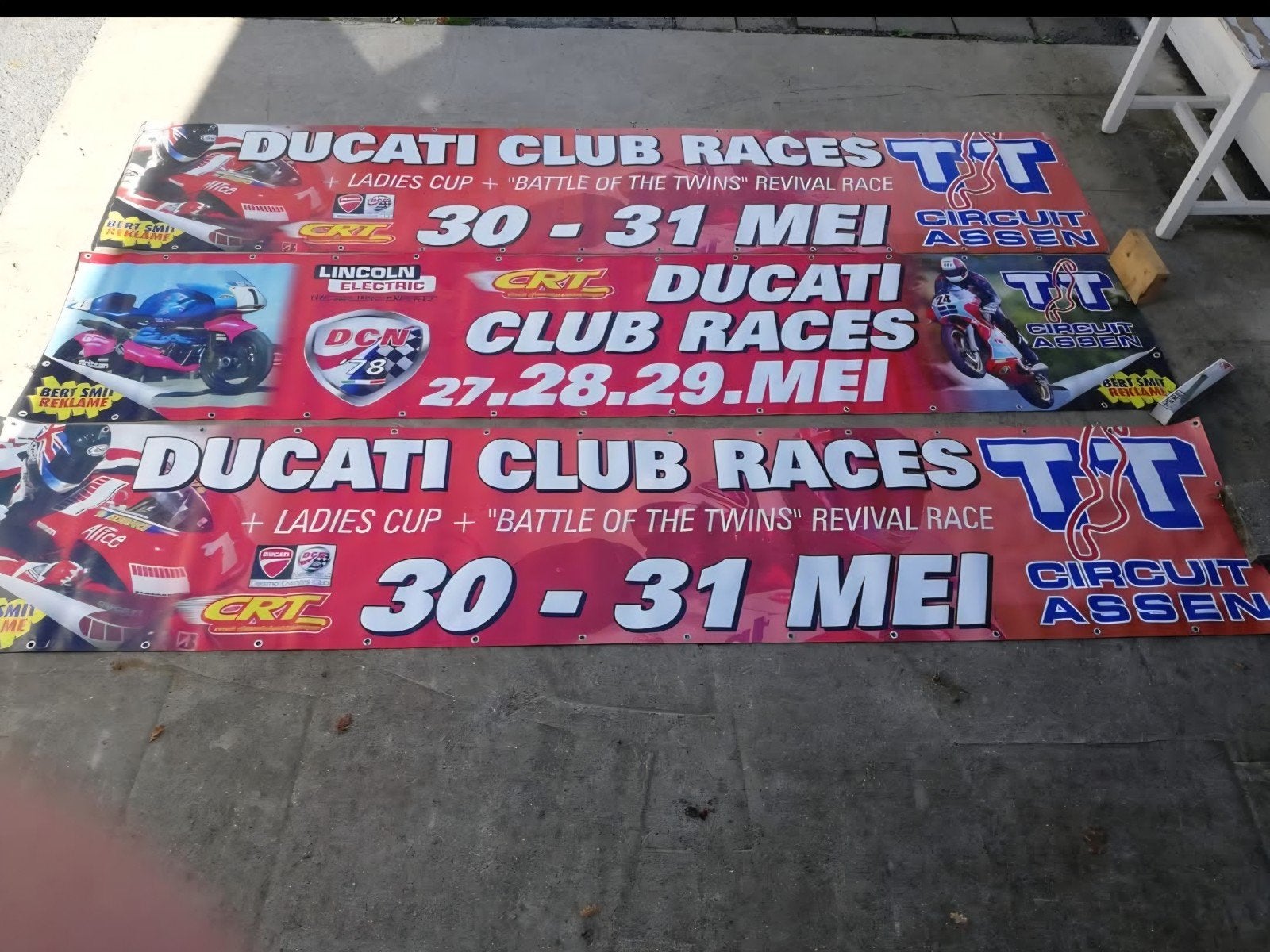 Grote Ducati Club Race Banners - TT Circuit Assen, Verzamelen, Ophalen of Verzenden, Zo goed als nieuw, Motoren
