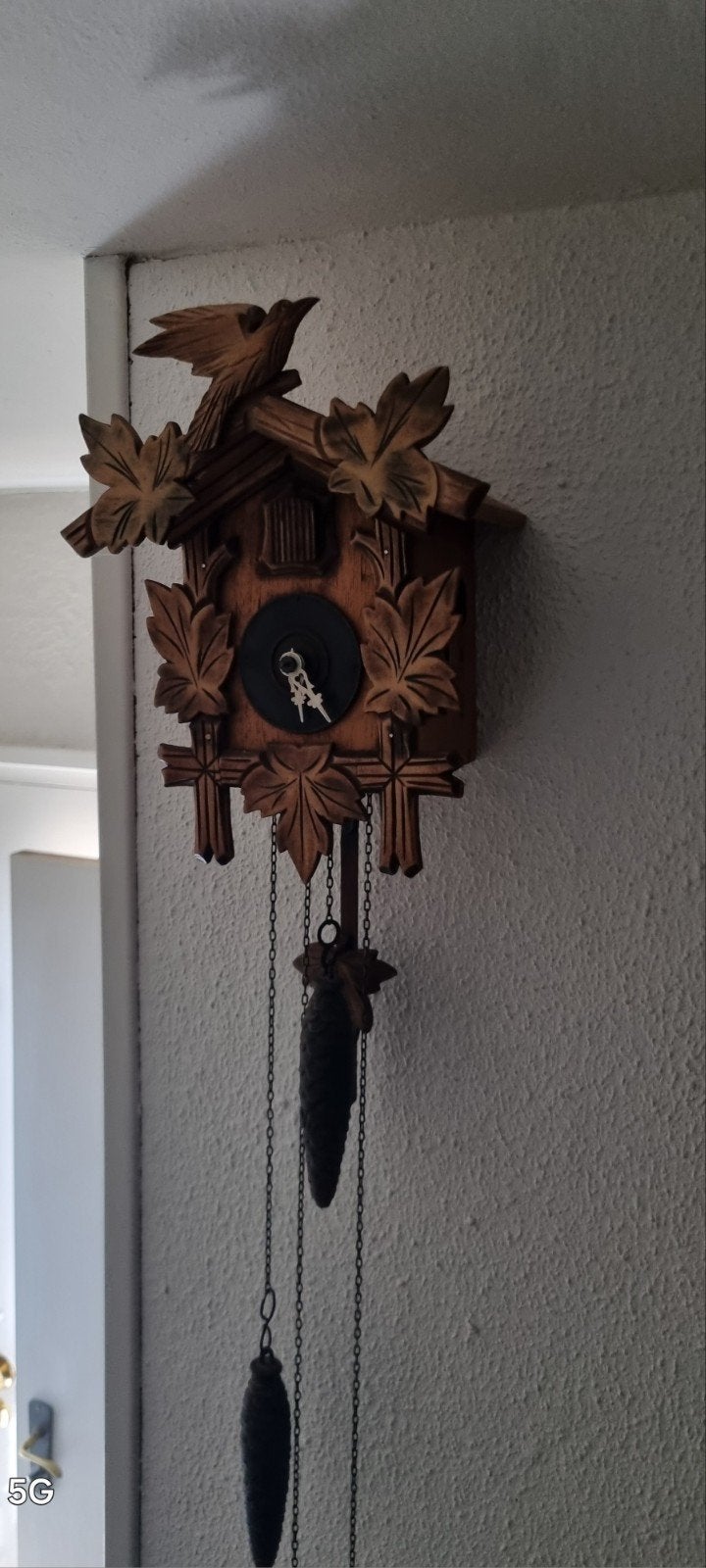 Vintage Koekoeksklok - Handgesneden Hout, Ophalen