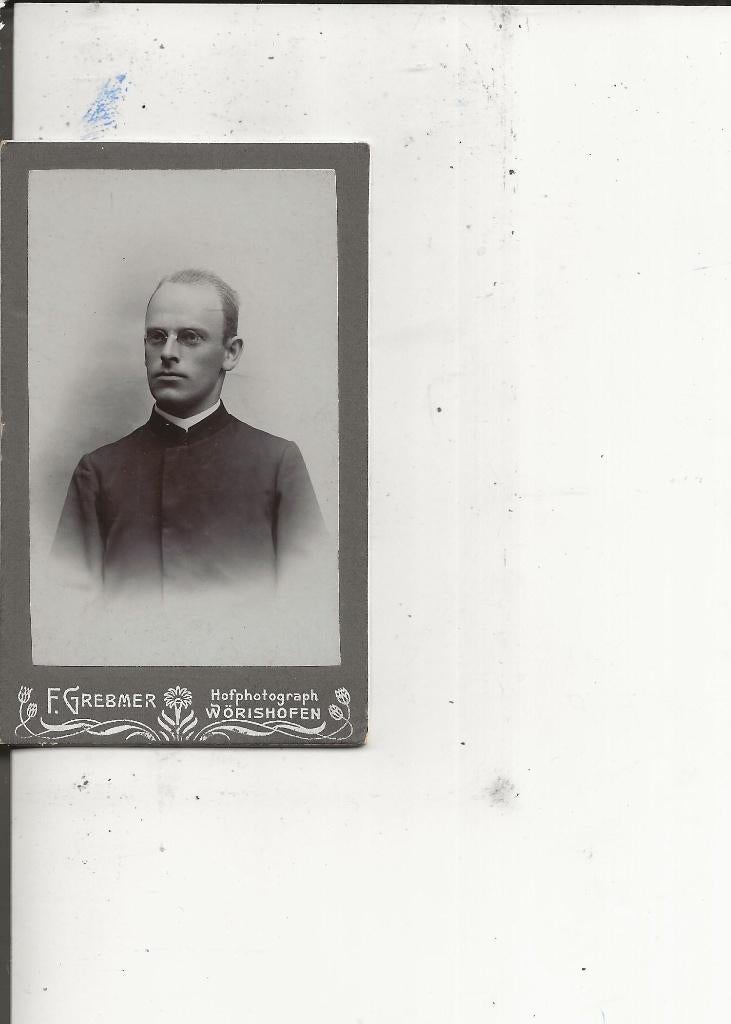 Woerishofen CdV Pastoor met bril, Verzamelen, Ophalen of Verzenden, Voor 1920, Ongelopen, Zuid-Holland