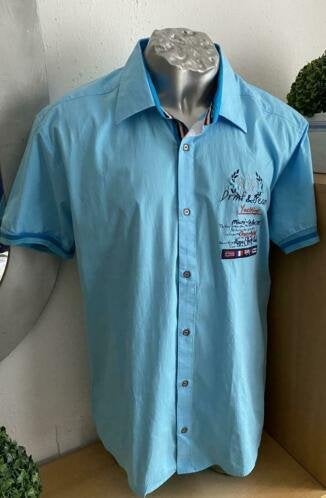 Doramafi overhemd maat XL, Kleding | Heren, Ophalen of Verzenden, Zo goed als nieuw, Blauw, Halswijdte 43/44 (XL)