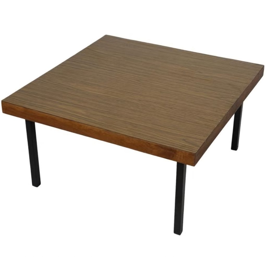 Vintage salontafel jaren 70 vierkant design, Gebruikt, 50 tot 100 cm, Vierkant, 50 tot 100 cm