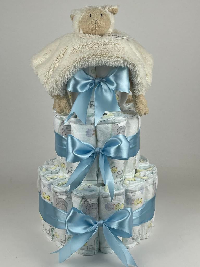Luiertaart happy horse tuttle lammy blauw, Ophalen of Verzenden, Nieuw, Kraamcadeau