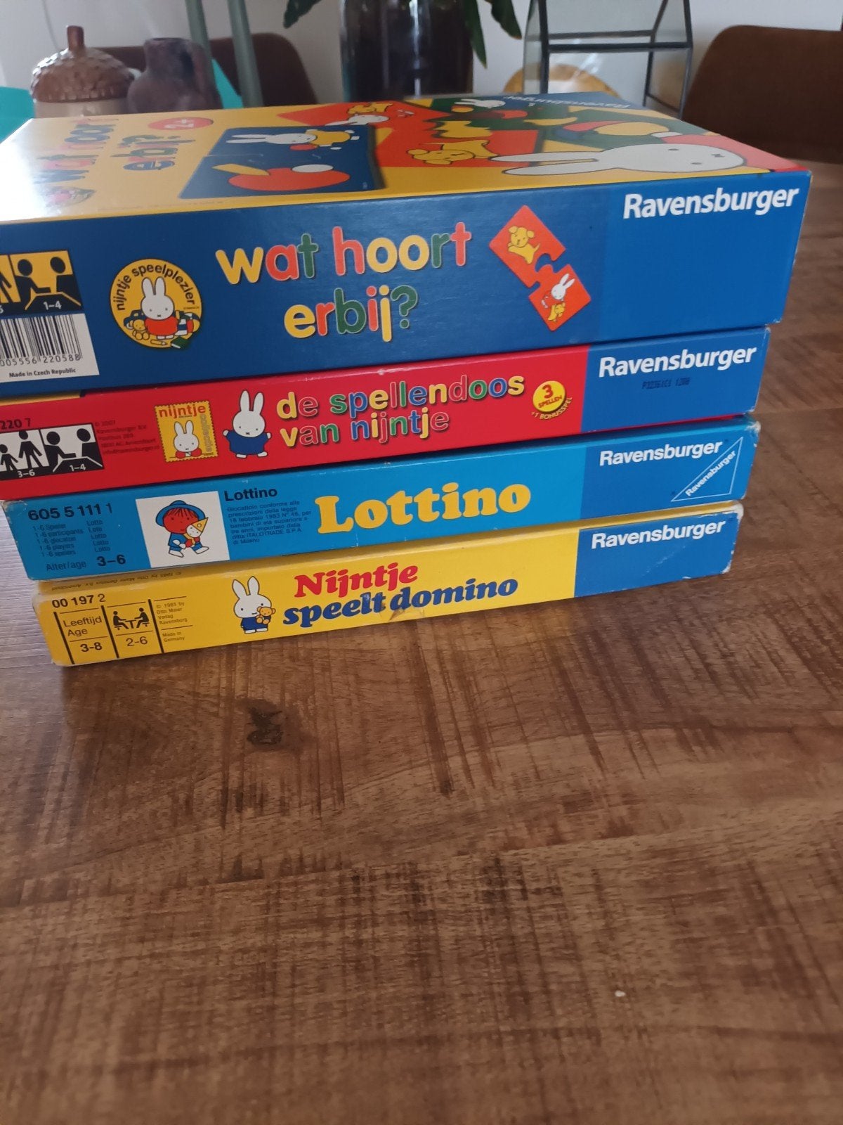 4 Nijntje, Dick Bruna,  Ravensburger Spelletjes, zie foto's, Ophalen of Verzenden, Gebruikt, Puzzelen