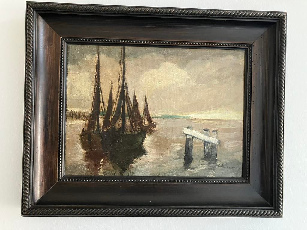 Schilderij Emile Lammers, Antiek en Kunst, Kunst | Schilderijen | Klassiek, Ophalen of Verzenden