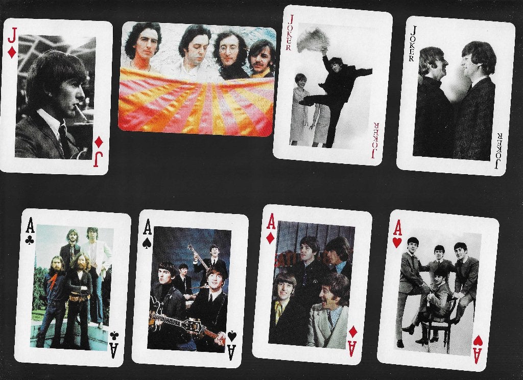 The Beatles speelkaarten – 16 speelkaarten + 2 jokers, Verzamelen, Ophalen of Verzenden, Zo goed als nieuw, Speelkaart(en)