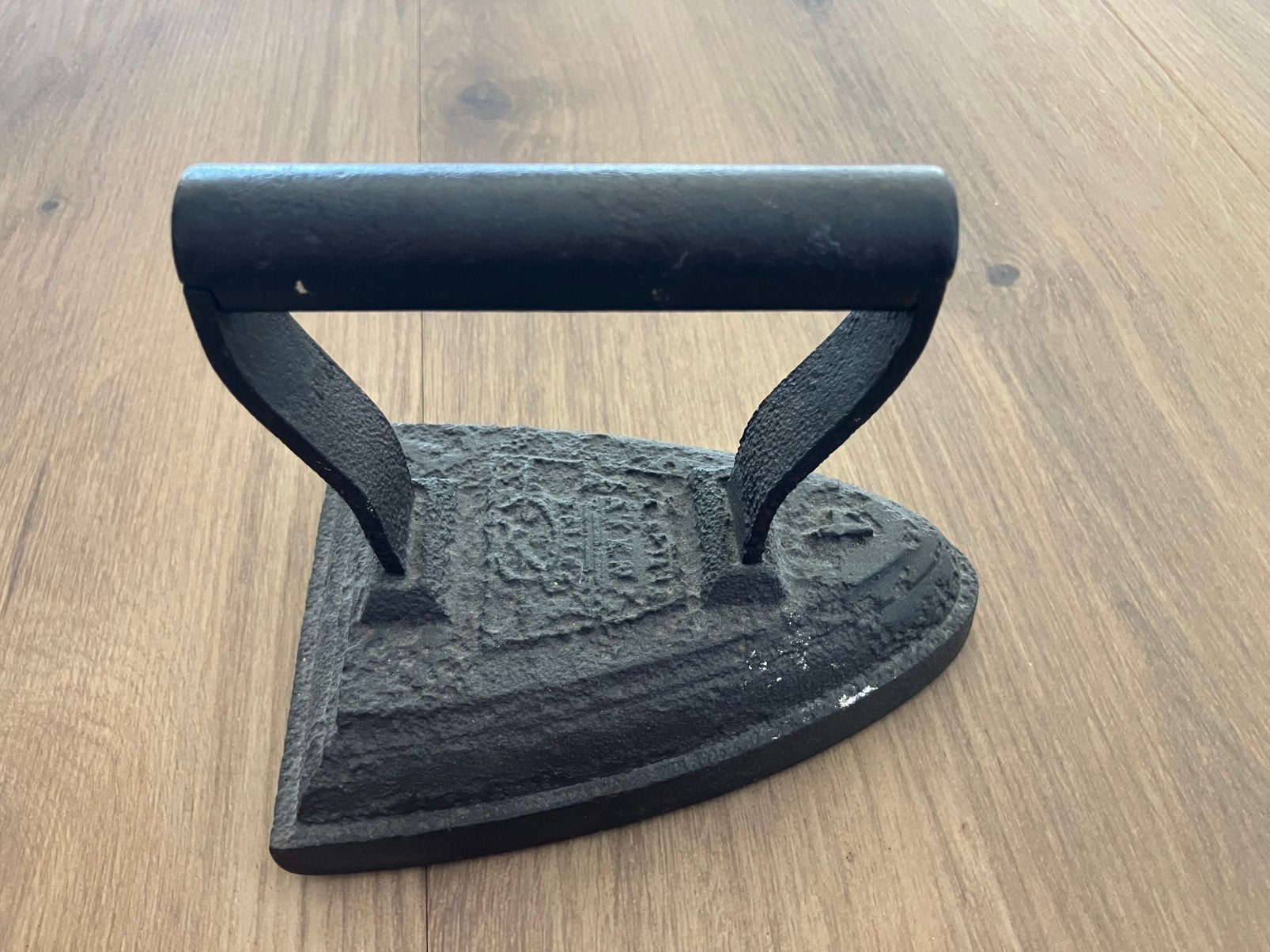 Antiek gietijzeren strijkijzer 10x14 cm, Ophalen of Verzenden