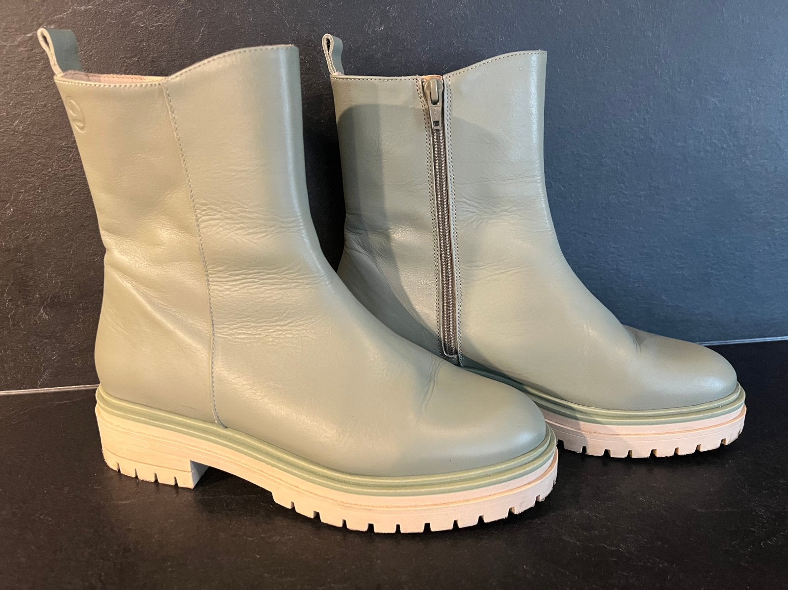 Deerberg boots laarzen echt leer! mt. 39, Ophalen of Verzenden, Zo goed als nieuw, Zwart