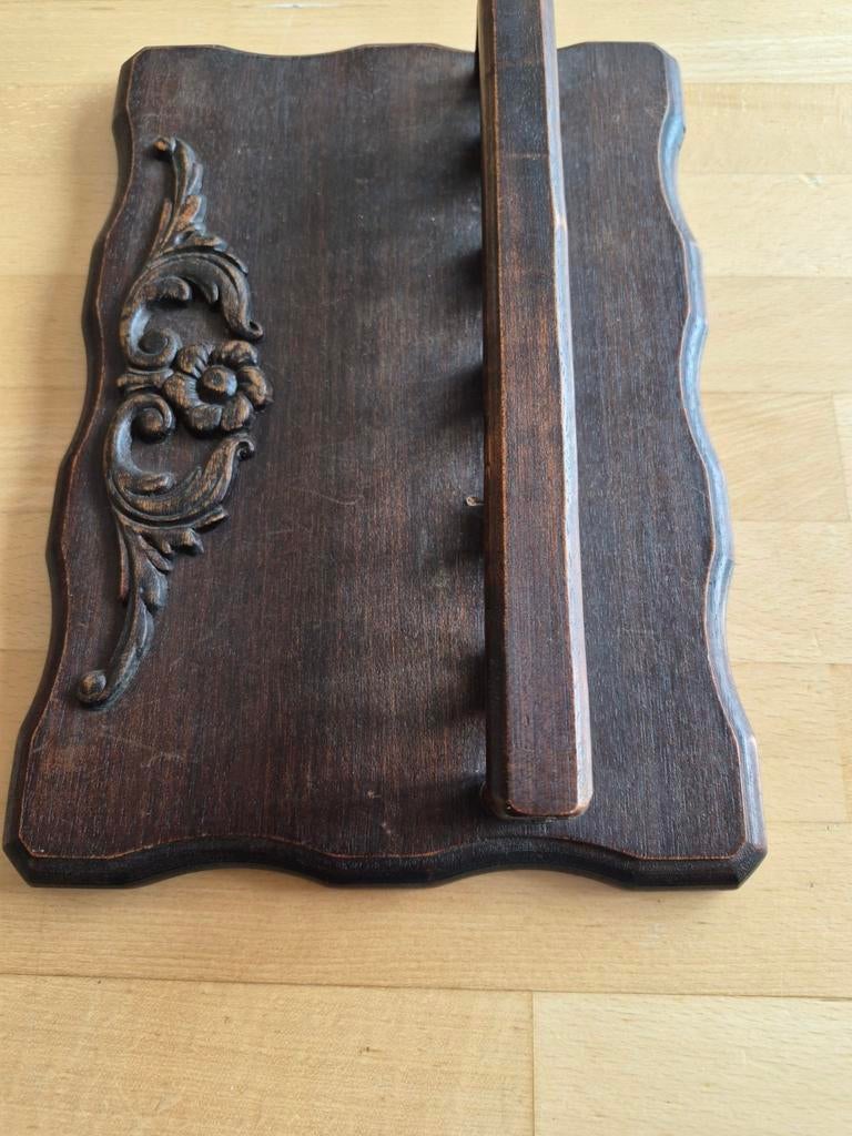 Vintage houten pijpenrekje met sierlijke details, Ophalen of Verzenden