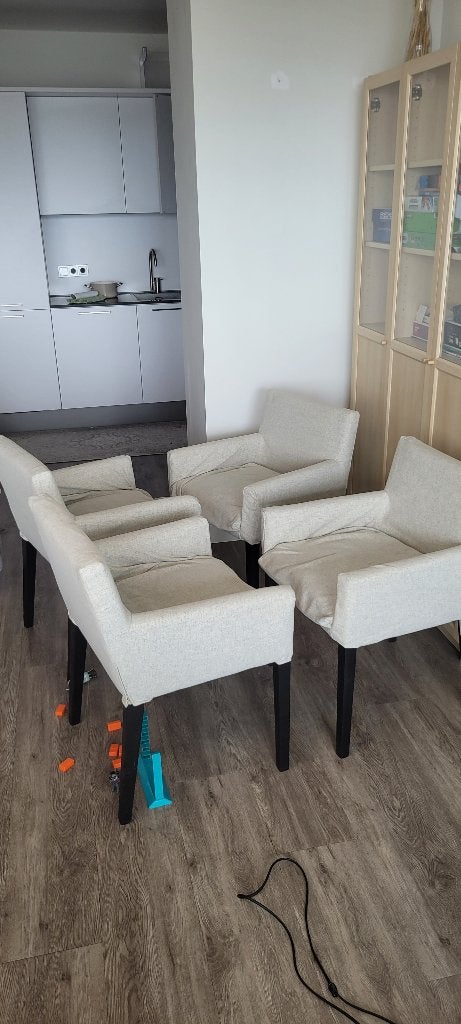 Ikea mårenäs 6 x eetkamerstoel, Ophalen, Gebruikt, Stof, Eén