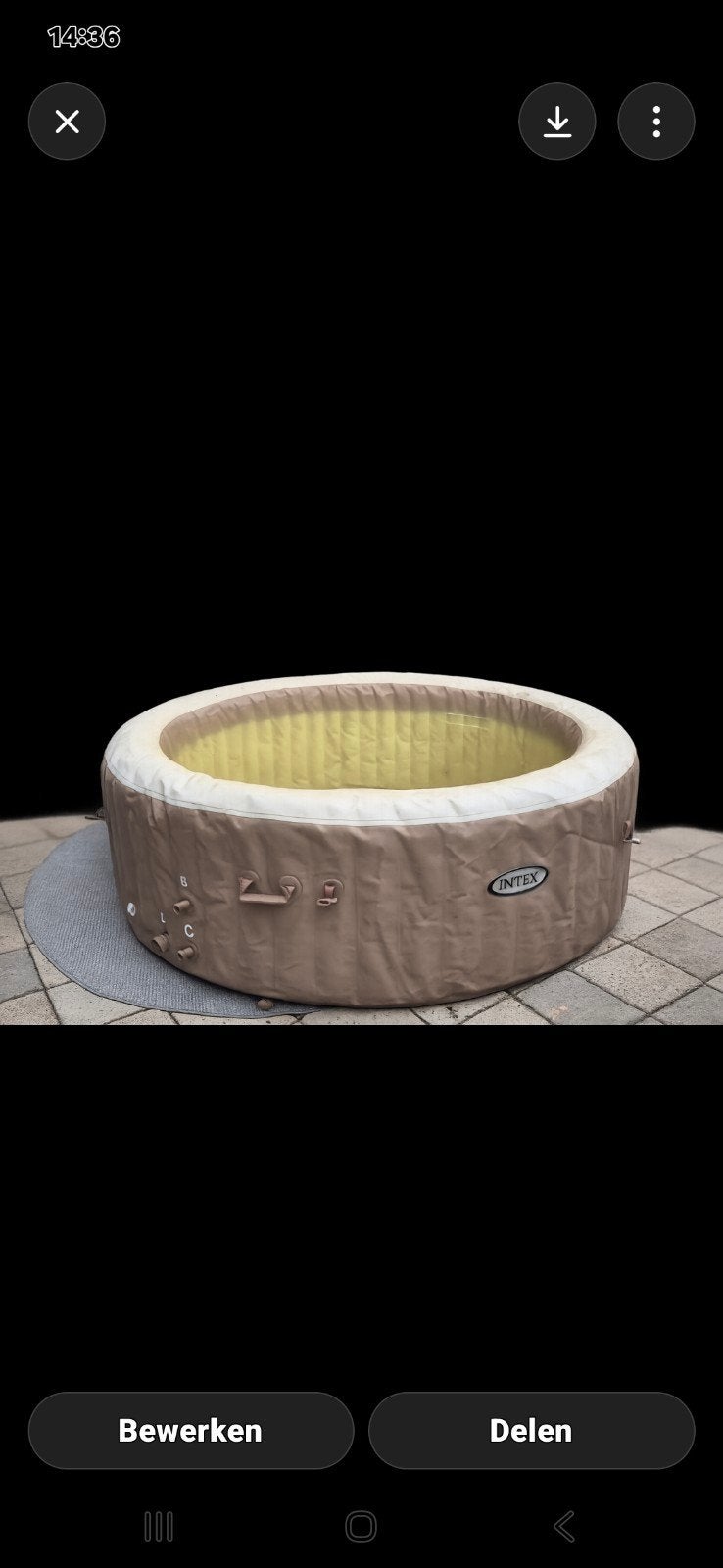 Gebruikte Intex Jacuzzi, Ophalen, Gebruikt, Pomp, Opblaasbaar