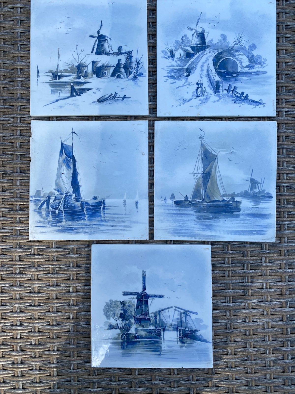 Tegels Delftsblauw, alles in 1 koop, Antiek en Kunst, Antiek | Wandborden en Tegels, Ophalen