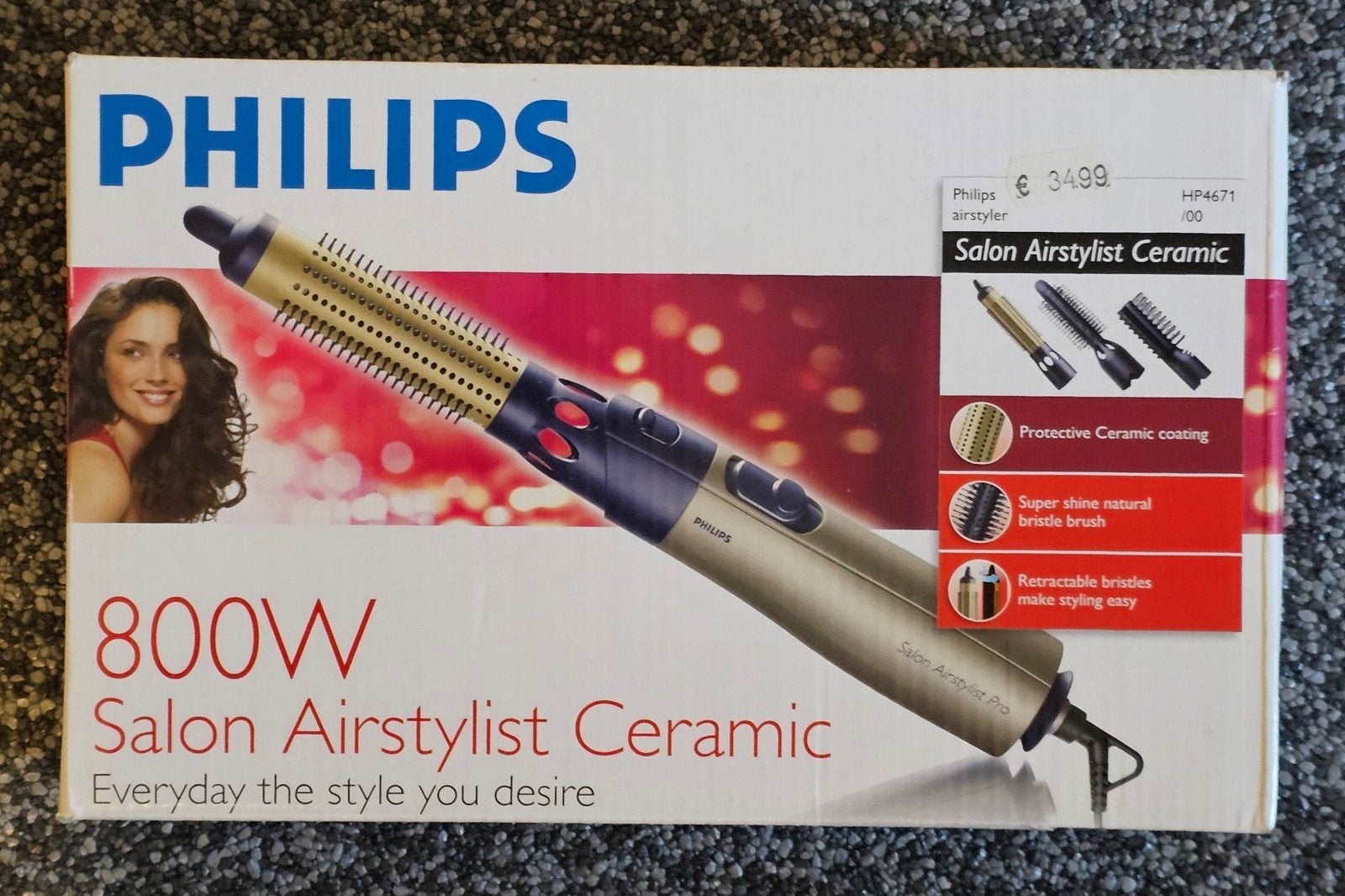 Philips Salon Airstylist Ceramic HP4671/00 - 800W, Ophalen of Verzenden, Nieuw, Haarverzorging