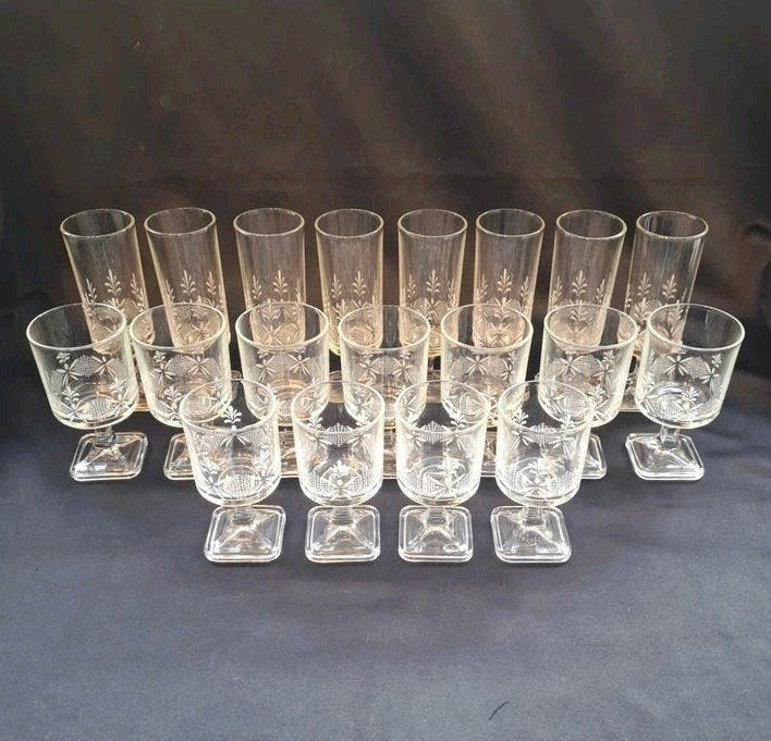 Zeldzame Vintage Italiaanse Saivo Firenze glazenset, Ophalen of Verzenden, Glas, Vintage