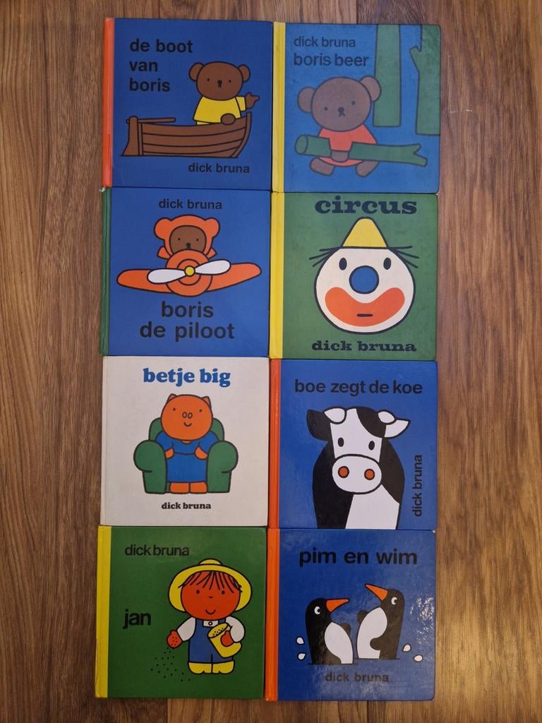 8 boekjes Dick Bruna - De boot van Boris, Fictie algemeen, Dick Bruna, Ophalen, Gelezen