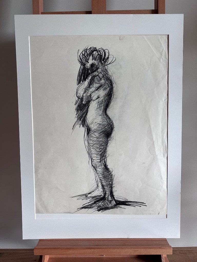 Tekening naakt vrouw, Ophalen