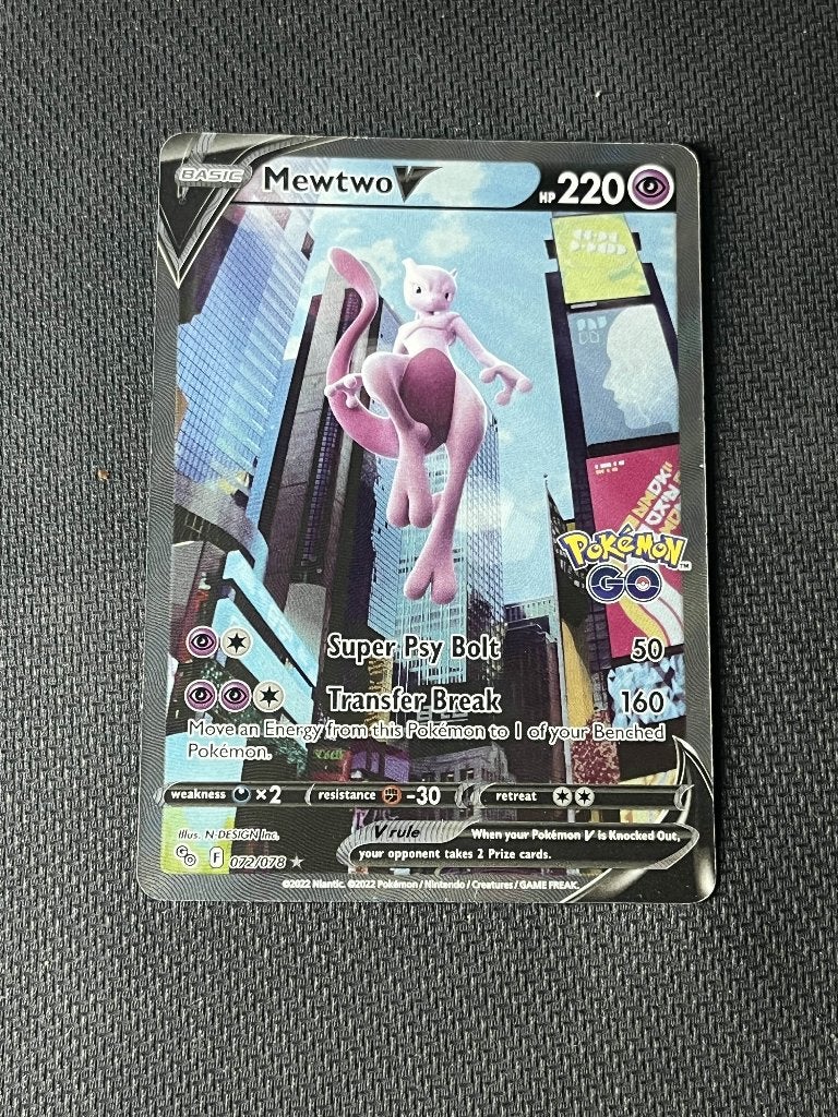 Mewtwo V (PGO 072), Ophalen of Verzenden, Nieuw, Losse kaart, Foil