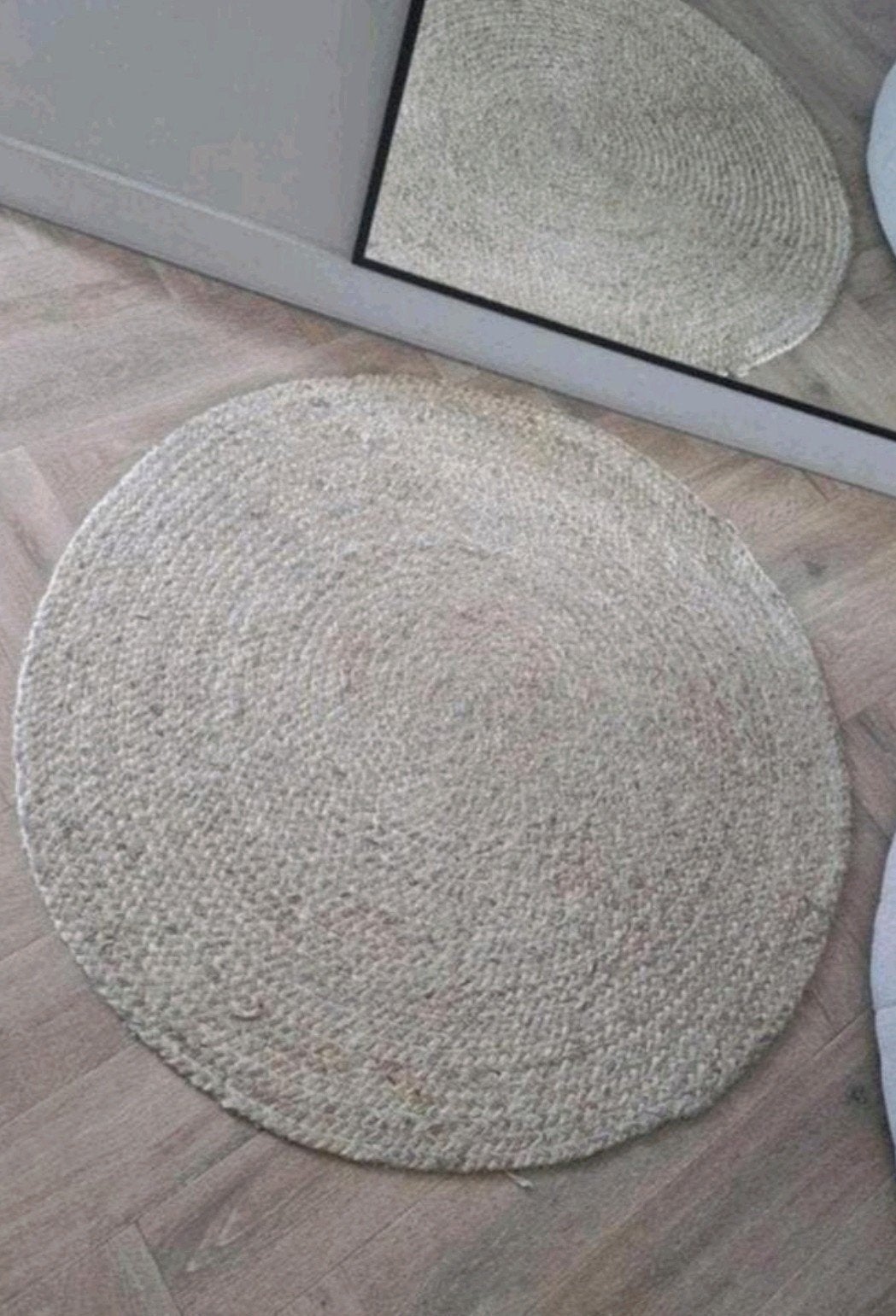 Kidsdepot jute vloerkleed naturel Ø110 cm, Ophalen, Rond, 100 tot 150 cm, 100 tot 150 cm