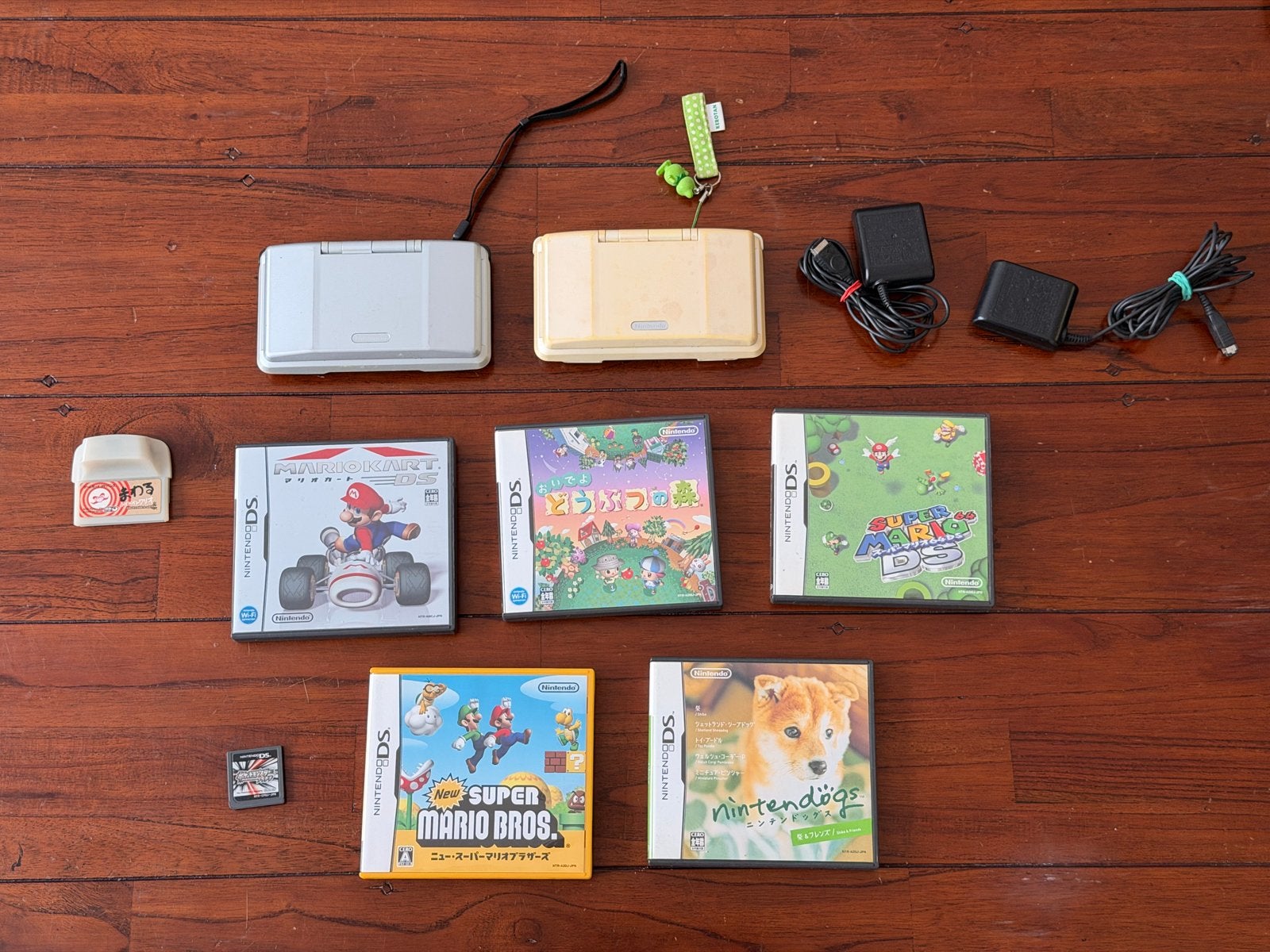 2x Japanse Nintendo DS met 7 games en accessoires, Wit, DS Original of Phat, Ophalen of Verzenden, Gebruikt