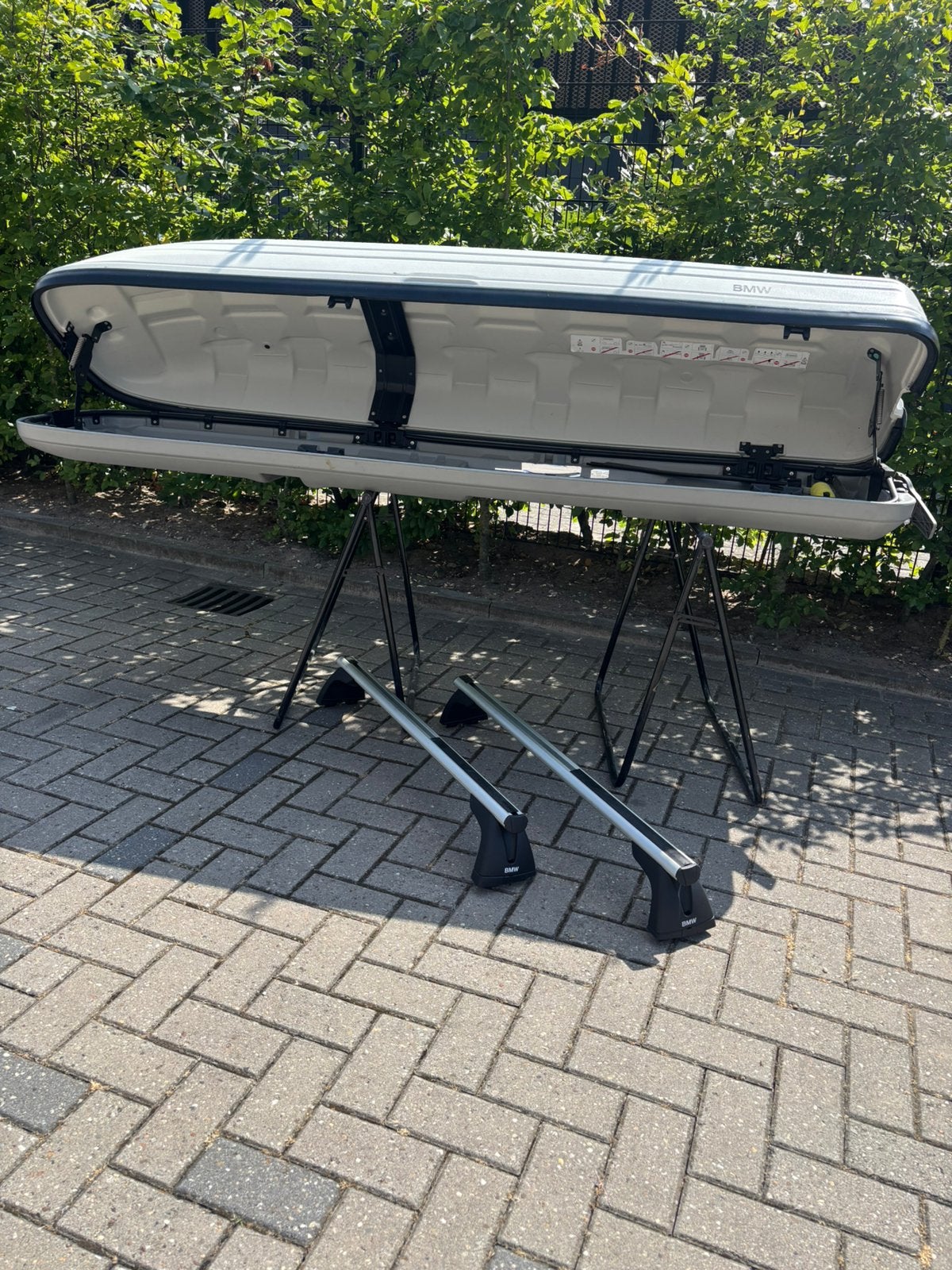 Bmw dakkoffer met dakdragers, Auto diversen, Dakkoffers, Ophalen, Gebruikt