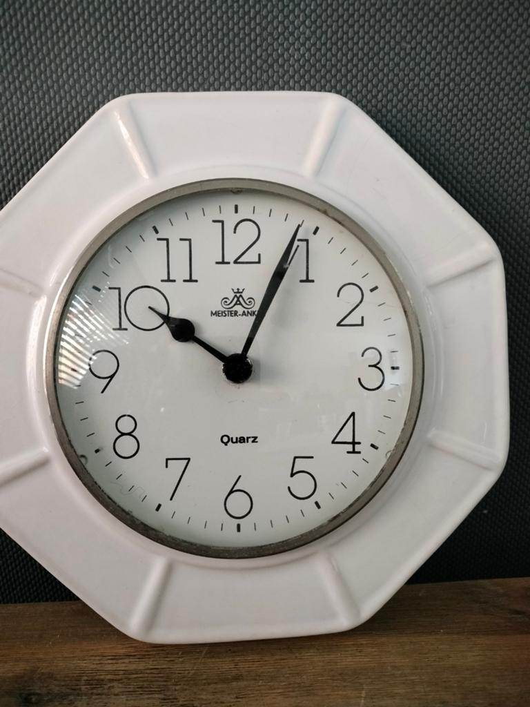 Meister Anker quartz wandklok, Ophalen of Verzenden, Gebruikt, Analoog, Wandklok