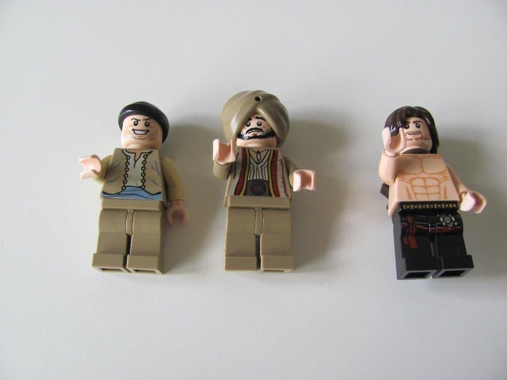 3 x Lego Figuren uit set 7570 The Ostrich Race uit 2010, Ophalen of Verzenden, Zo goed als nieuw, Lego