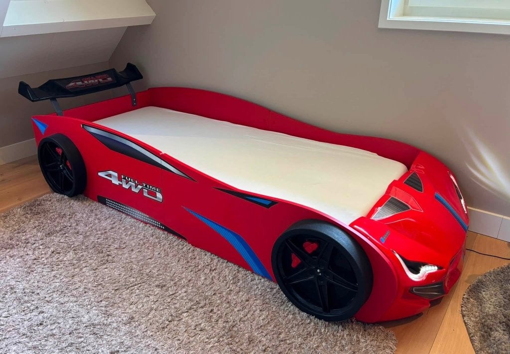 Autobed racebed BLX rood, Kinderen en Baby's, Ophalen, Gebruikt, 100 cm of meer, Matras