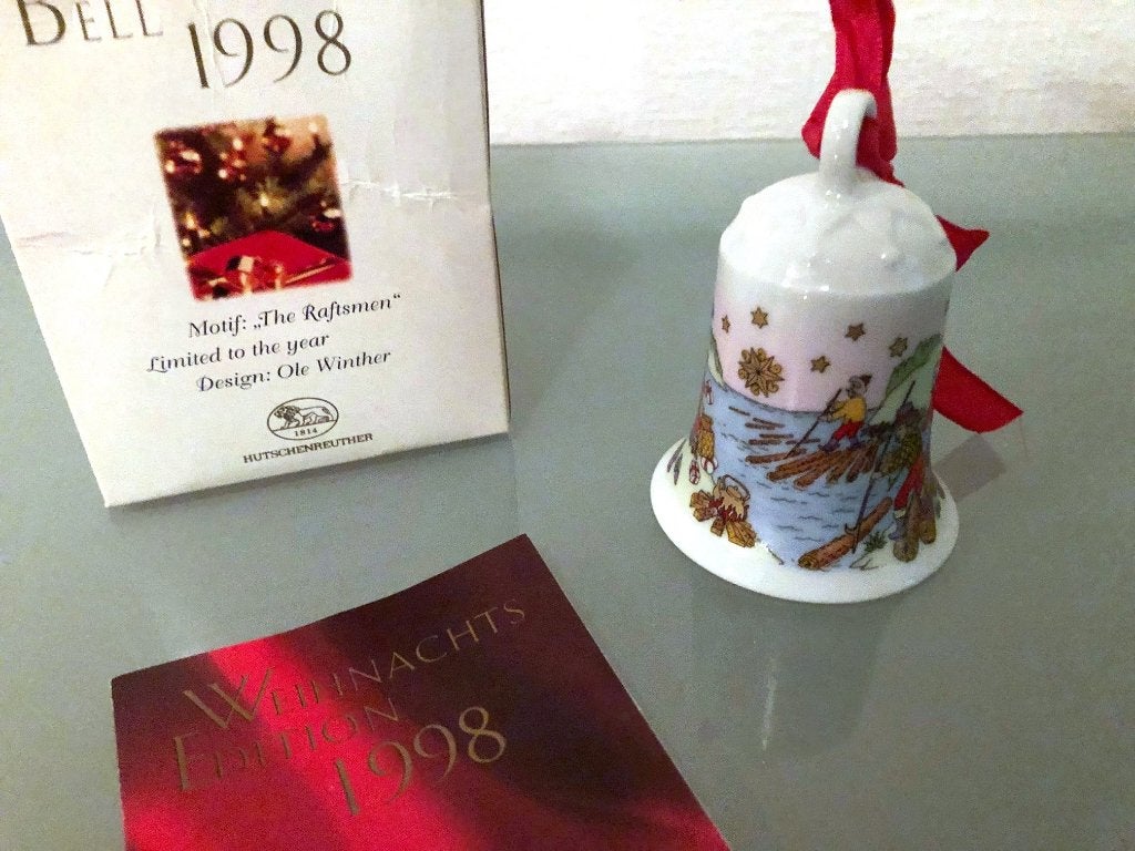 Hutschenreuther kerstklokje 1998, Diversen, Kerst, Ophalen of Verzenden, Zo goed als nieuw