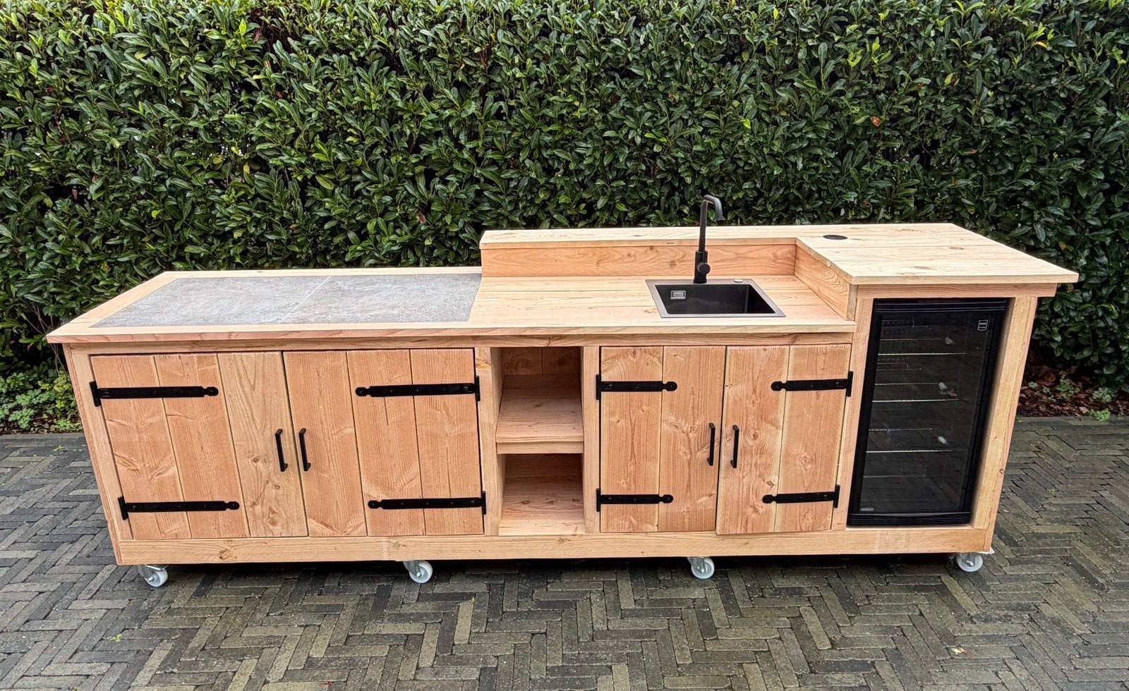 Prachtige ALL-IN Buitenkeuken Schlitz!, Ophalen, Nieuw, Houtskool