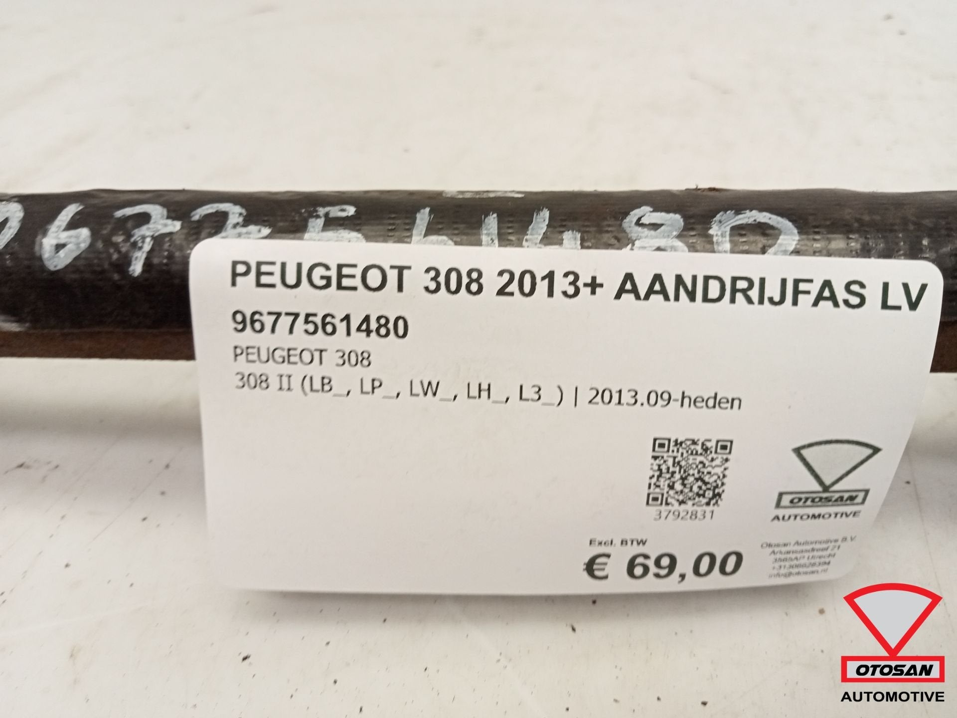 Peugeot 308 2013+ Aandrijfas Links Voor 9677561480, Taurusavenue 1
2132 LS  Hoofddorp, NL, Gebruikt, Contact.group@renault.com