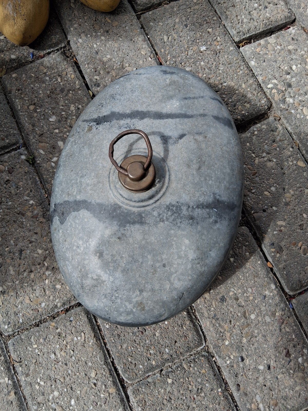 Vintage metalen bedkruik / kruik, Antiek en Kunst, Antiek | Woonaccessoires, Ophalen