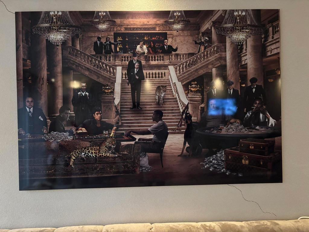 Groot Schilderij 'The Mob' - 180x120 cm, Ophalen