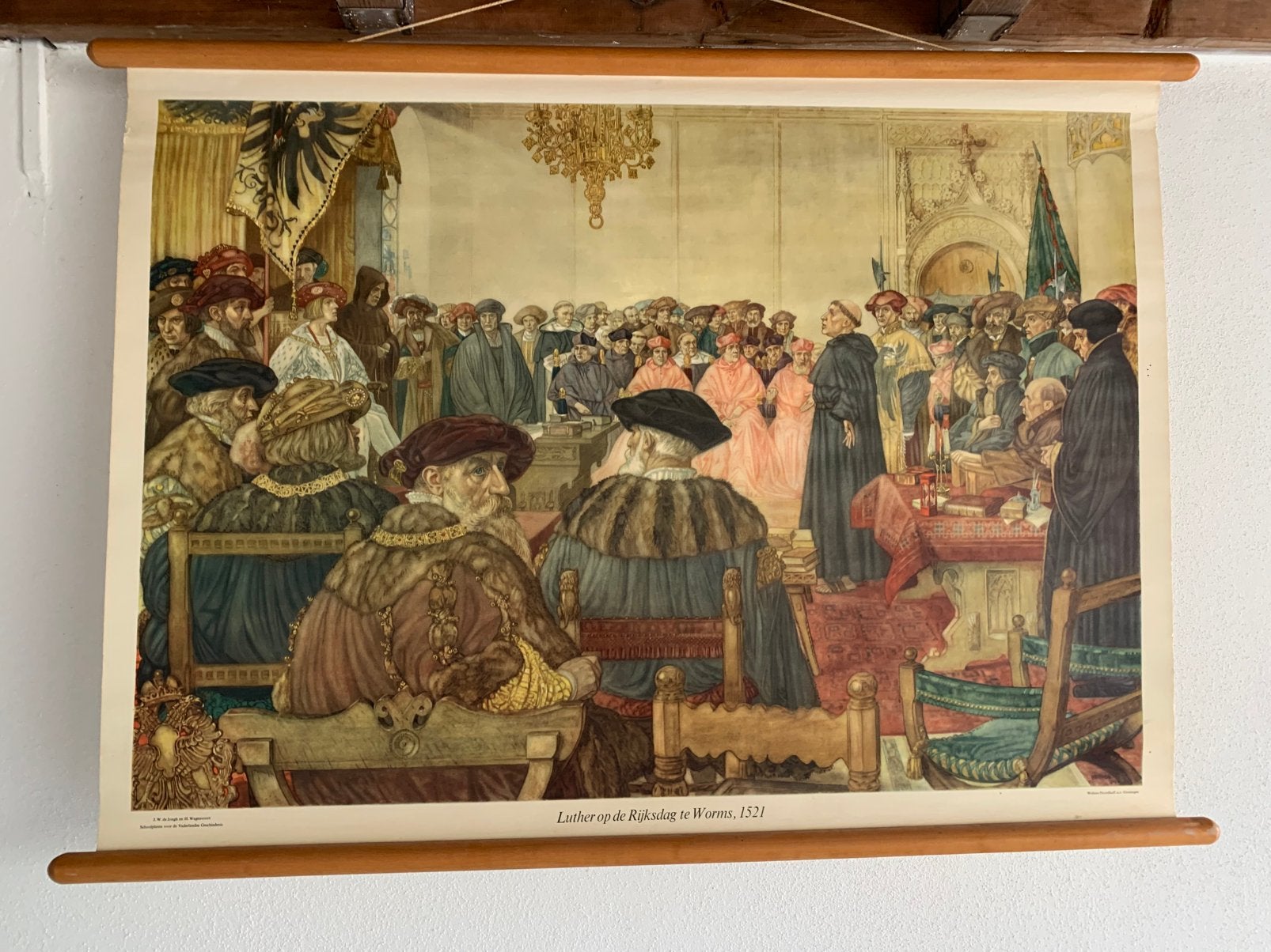 Vintage schoolplaat/ wandplaat Luther op de rijksdag, Ophalen of Verzenden, Natuur en Biologie
