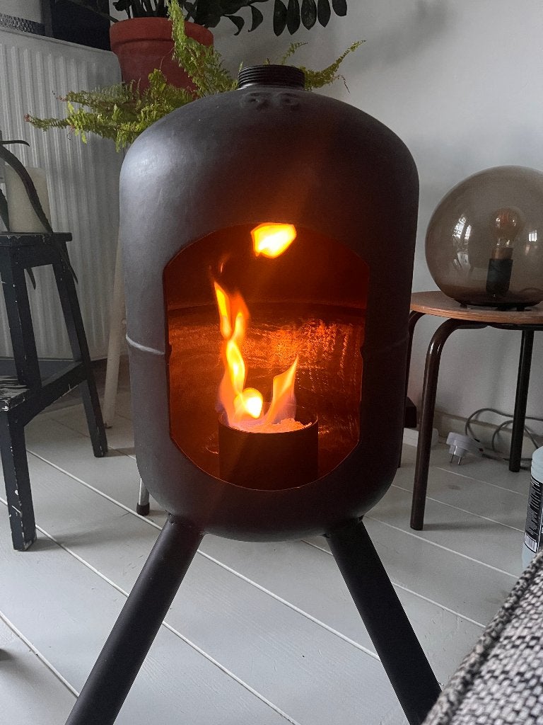 Zwarte Bio Ethanol haard, Huis en Inrichting, Ophalen, Gebruikt, Vrijstaande haard, Overige soorten
