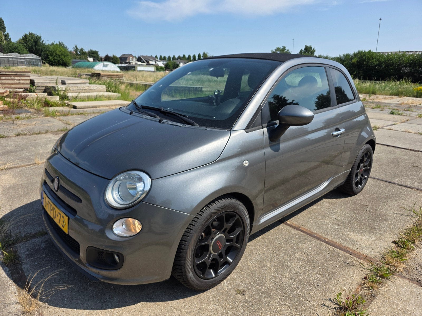 Fiat 500 Twinair Turbo 80pk 2014 Grijs, Auto's, 31 €/maand, Origineel Nederlands, Bedrijf, Handgeschakeld