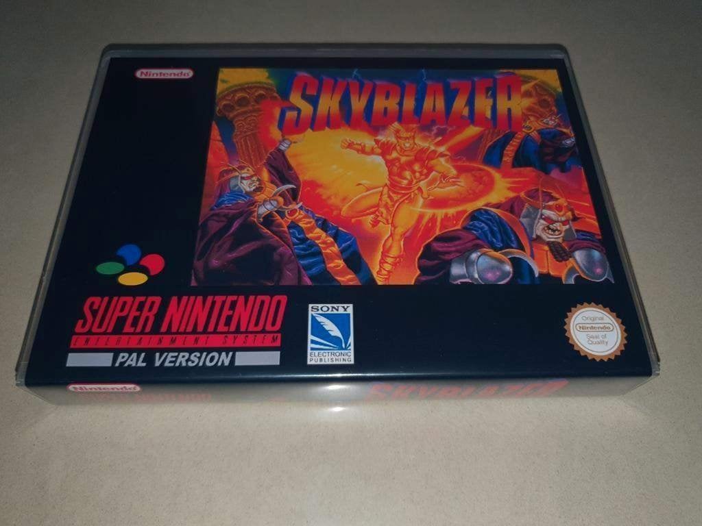 Skyblazer SNES Game Case, Spelcomputers en Games, Games | Nintendo Super NES, Avontuur en Actie, Verzenden, 1 speler, Zo goed als nieuw