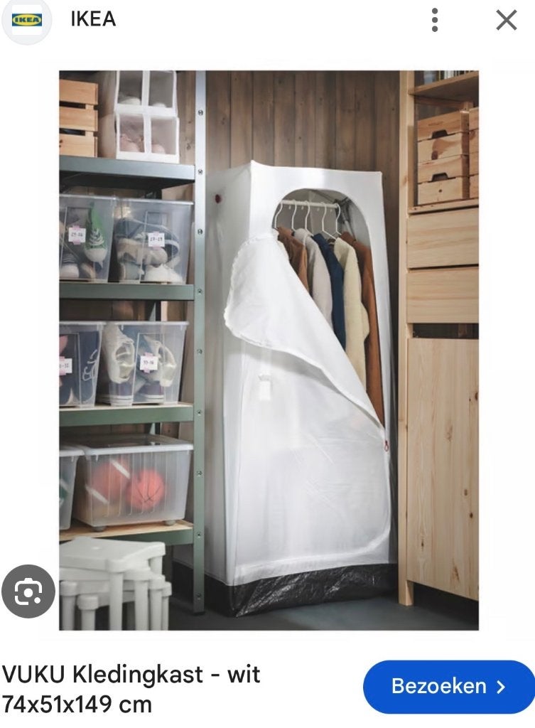 VUKU stoffen kledingkast IKEA, Huis en Inrichting, Ophalen, Gebruikt, Kunststof, 50 tot 100 cm