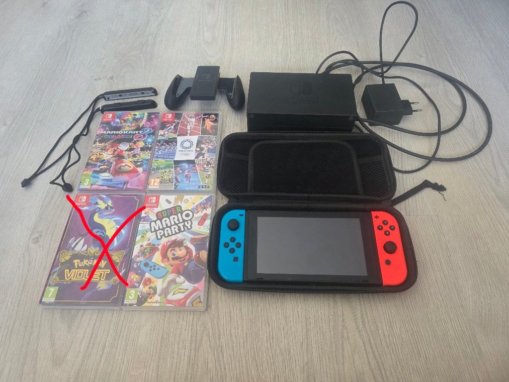 Nintendo Switch, Spelcomputers en Games, Spelcomputers | Nintendo Switch, Ophalen, Met games, Met 2 controllers, Zo goed als nieuw