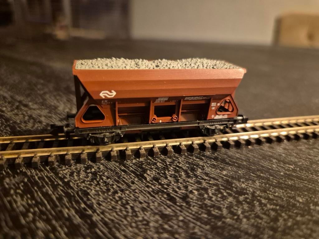 2x Roco Onderlosser TDS 25032 N-spoor met grijs grint, Gelijkstroom of Wisselstroom, Wagon, Ophalen of Verzenden, Zo goed als nieuw