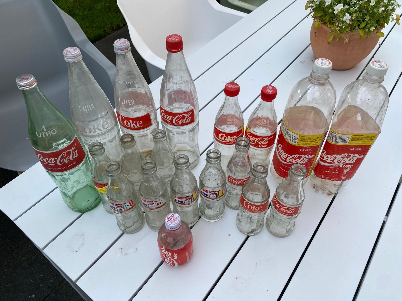 Coca cola lotje glas glazen flessen, Verzamelen, Ophalen, Zo goed als nieuw
